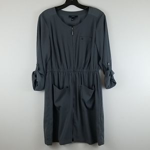 Alfani Gray Casual Shirt Dress 10